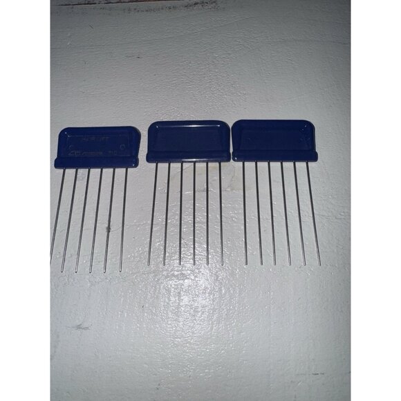 Lot Of 3 Vintage Comare 710 Maxi Lift Hair Pick Tease Metal   3” - Picture 1 of 5
